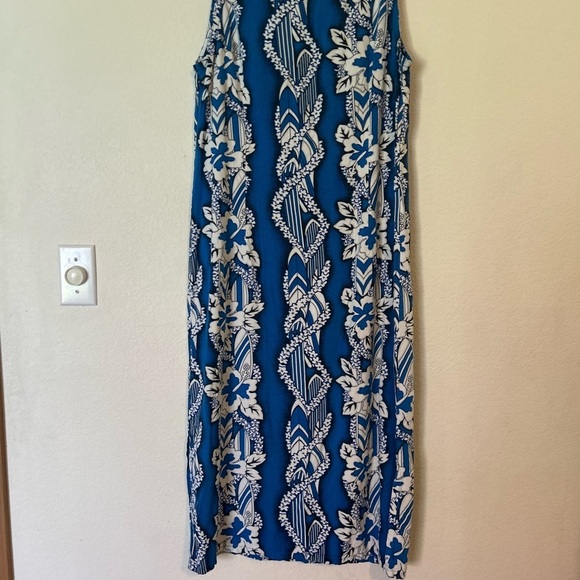 Tiki Palm Hawaiian Midi Dress Size Large Hawaiian - Picture 2 of 12